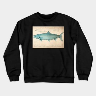 Chinook Salmon Fish Print Crewneck Sweatshirt